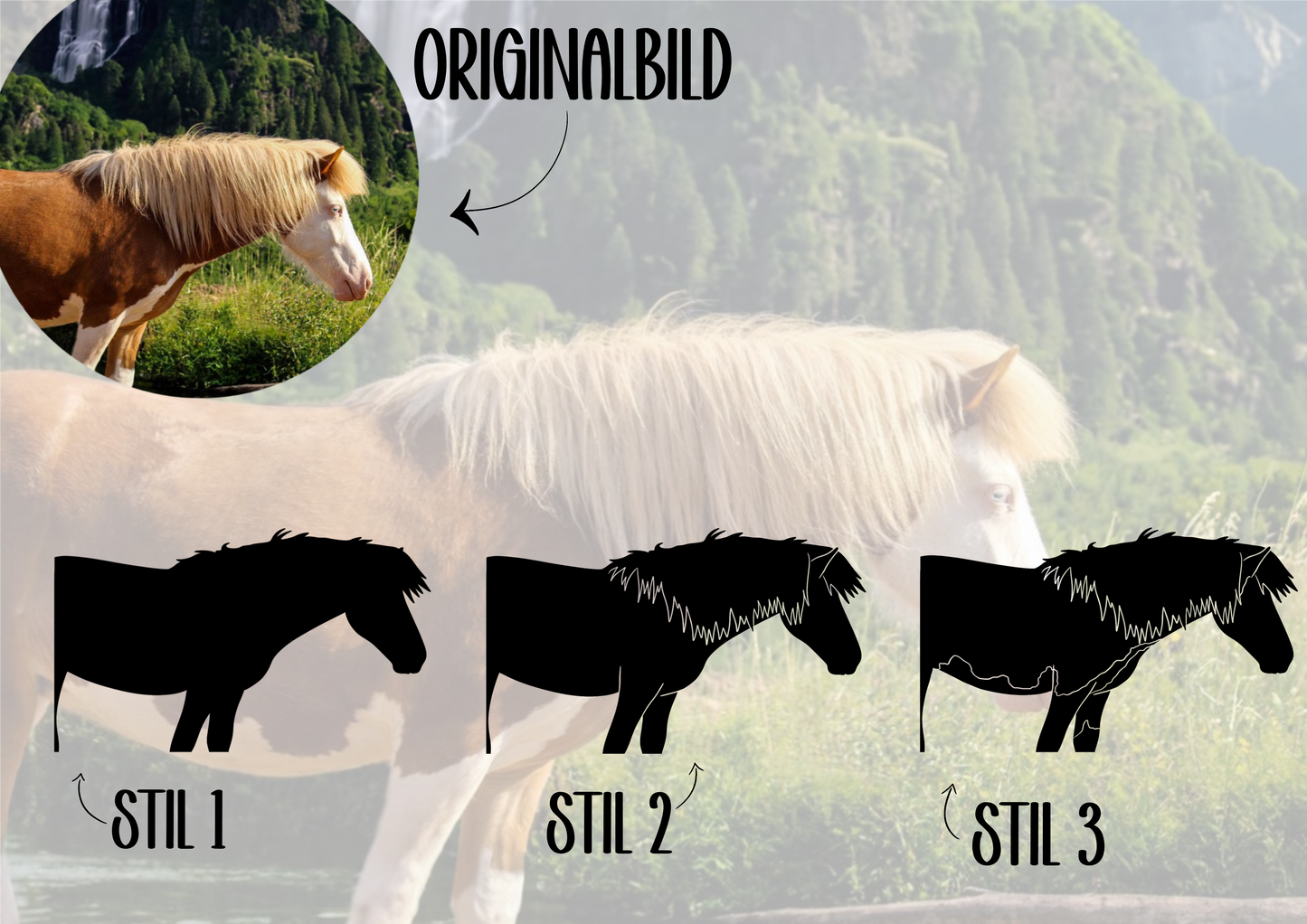 Silhouette eigenes Pferd