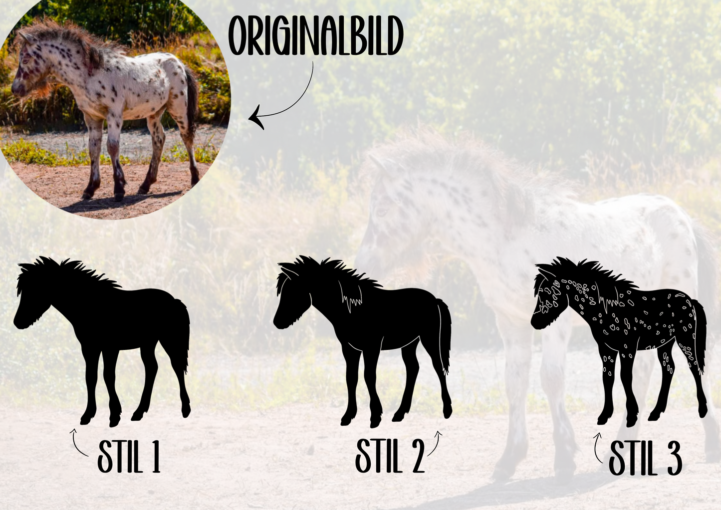Silhouette eigenes Pferd