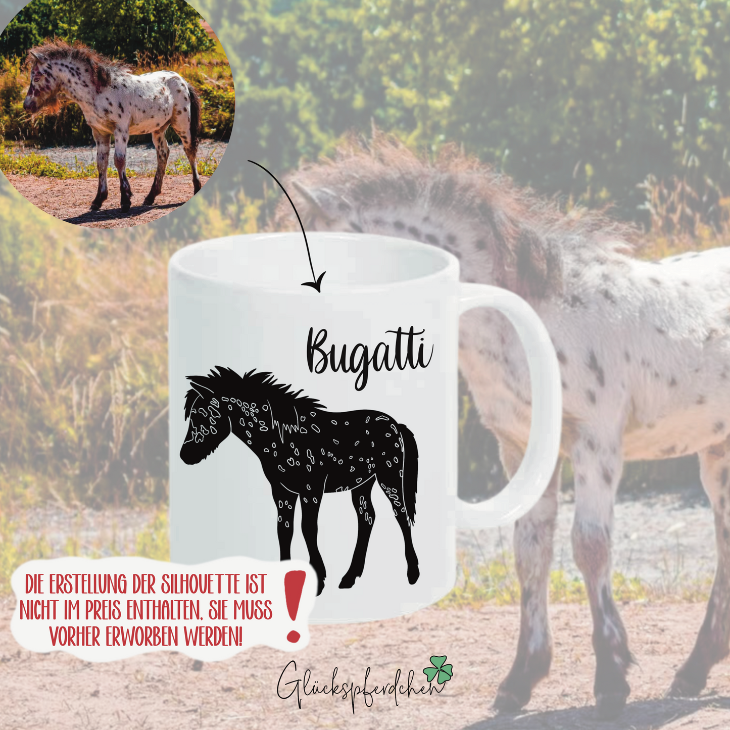 Tasse Silhouette eigenes Pferd