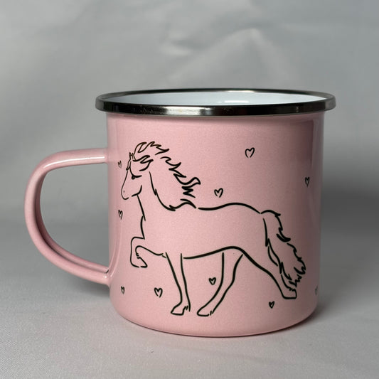 Emaille Tasse Islandpferdeliebe