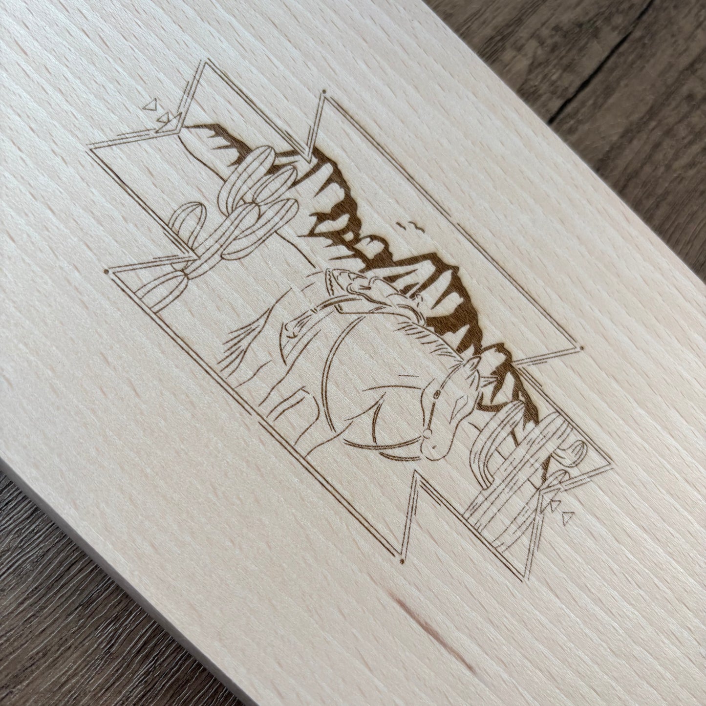 Holzbrettchen Western