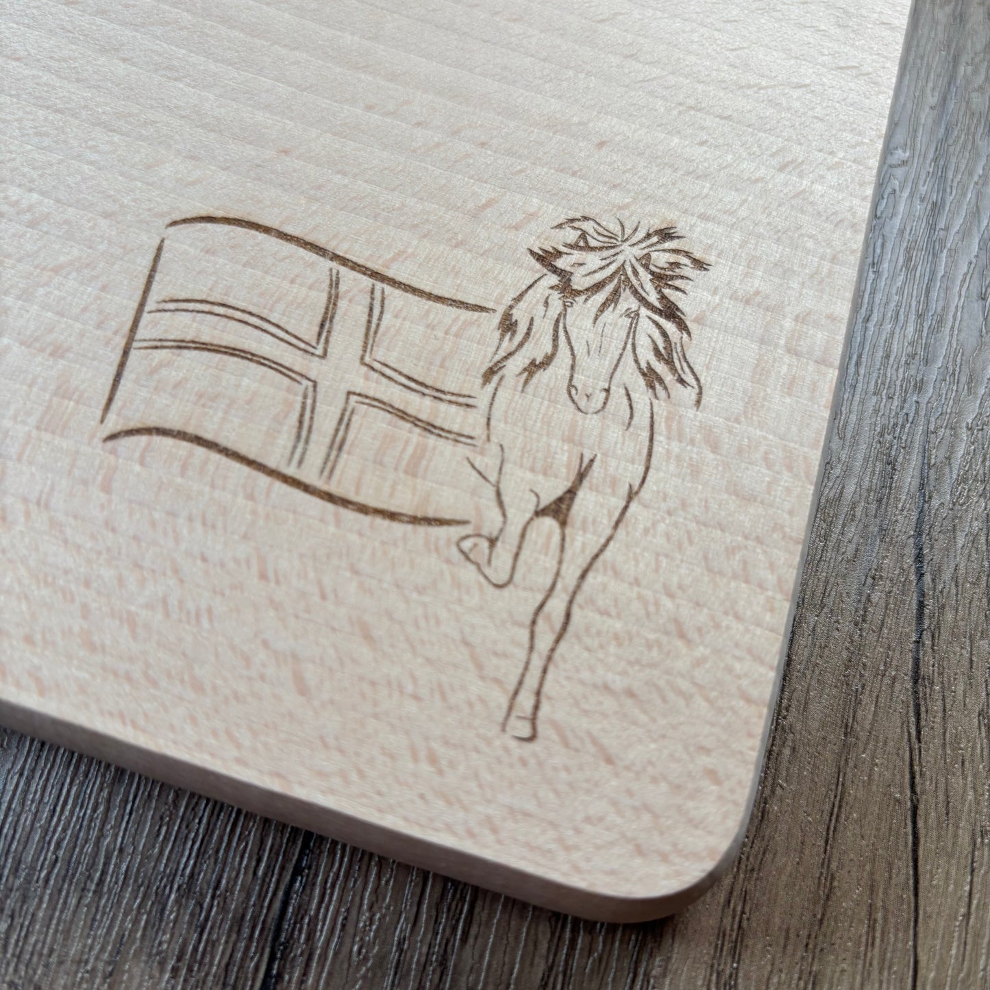 Holzbrettchen Islandpferd
