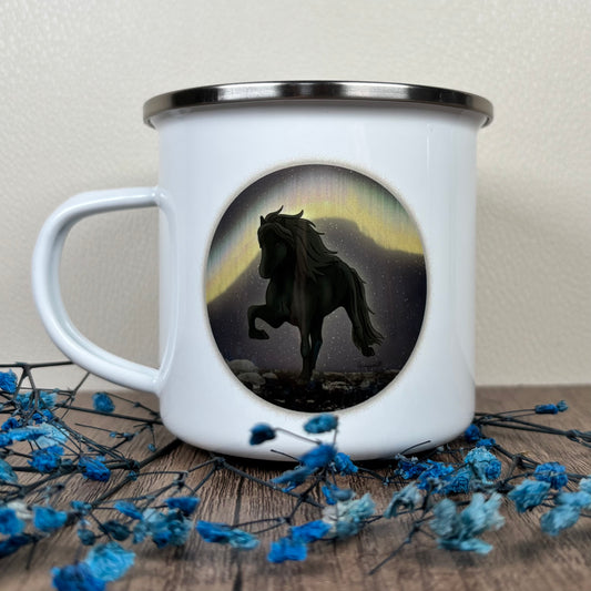Emaille Tasse Draumhestur