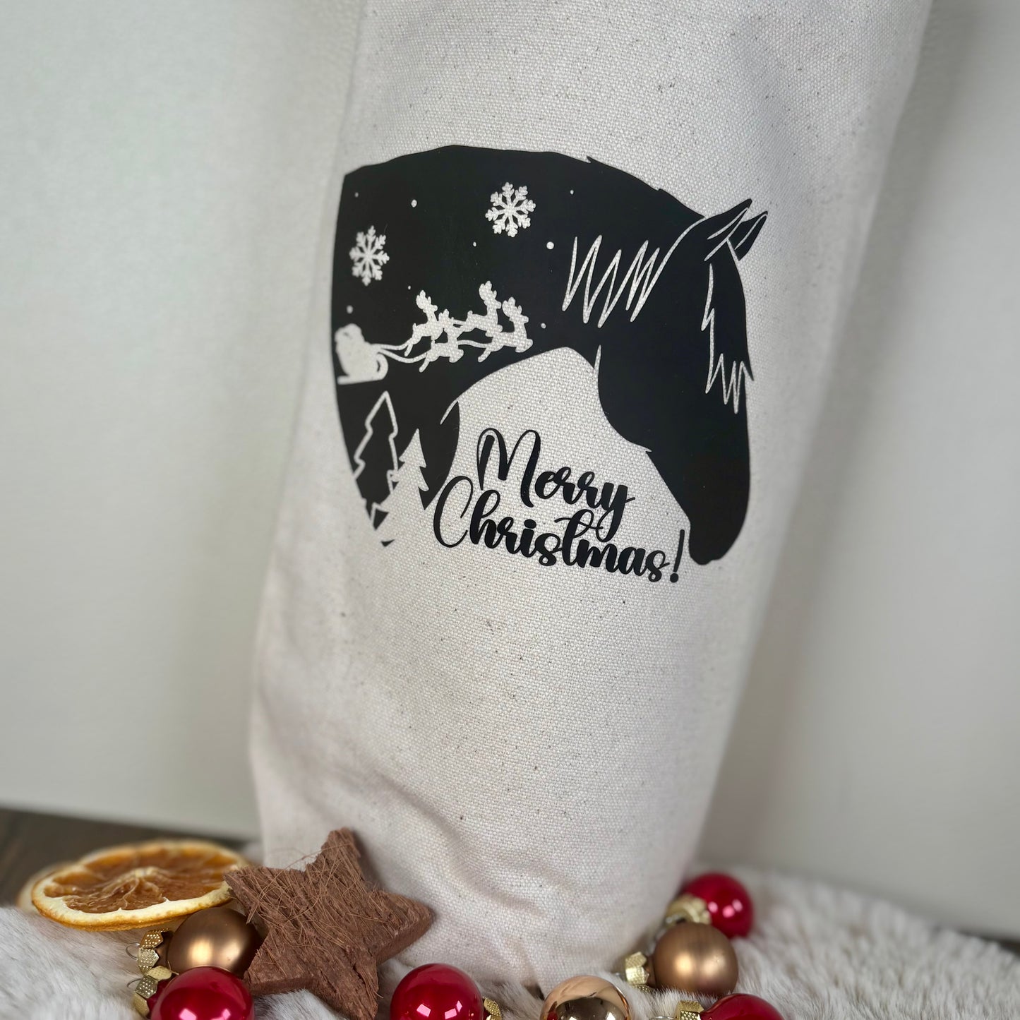 Weinflaschentasche Santa