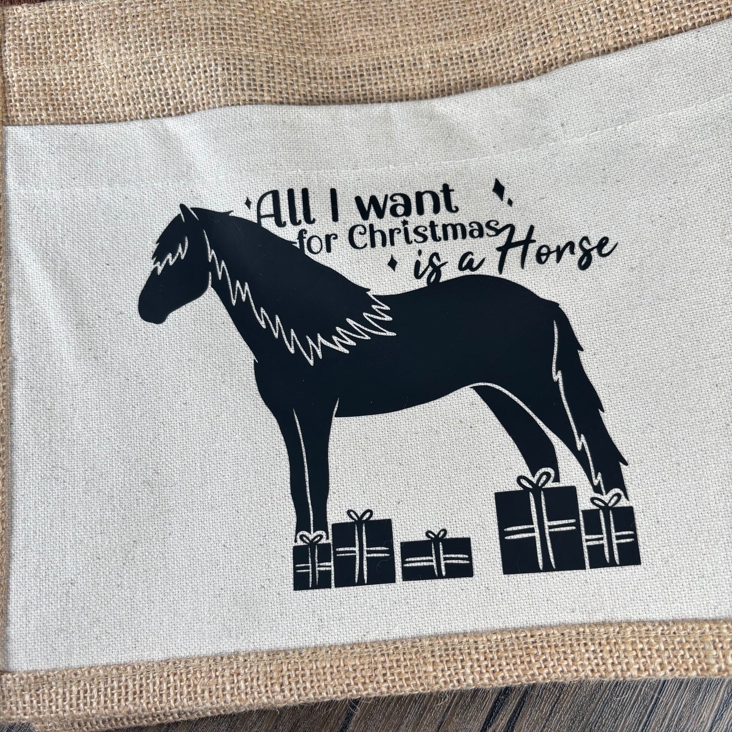 Jute Tasche "All I want for Christmas.."