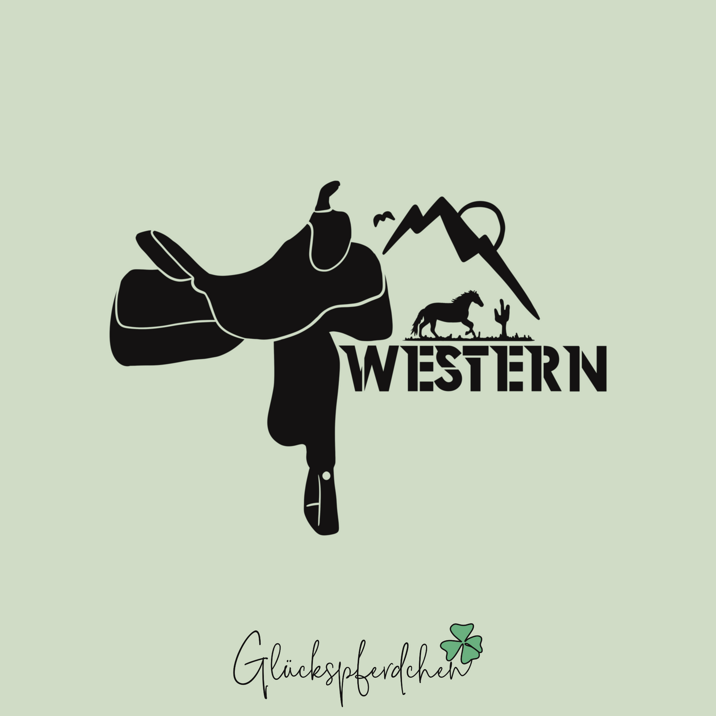 Bügelbild Western