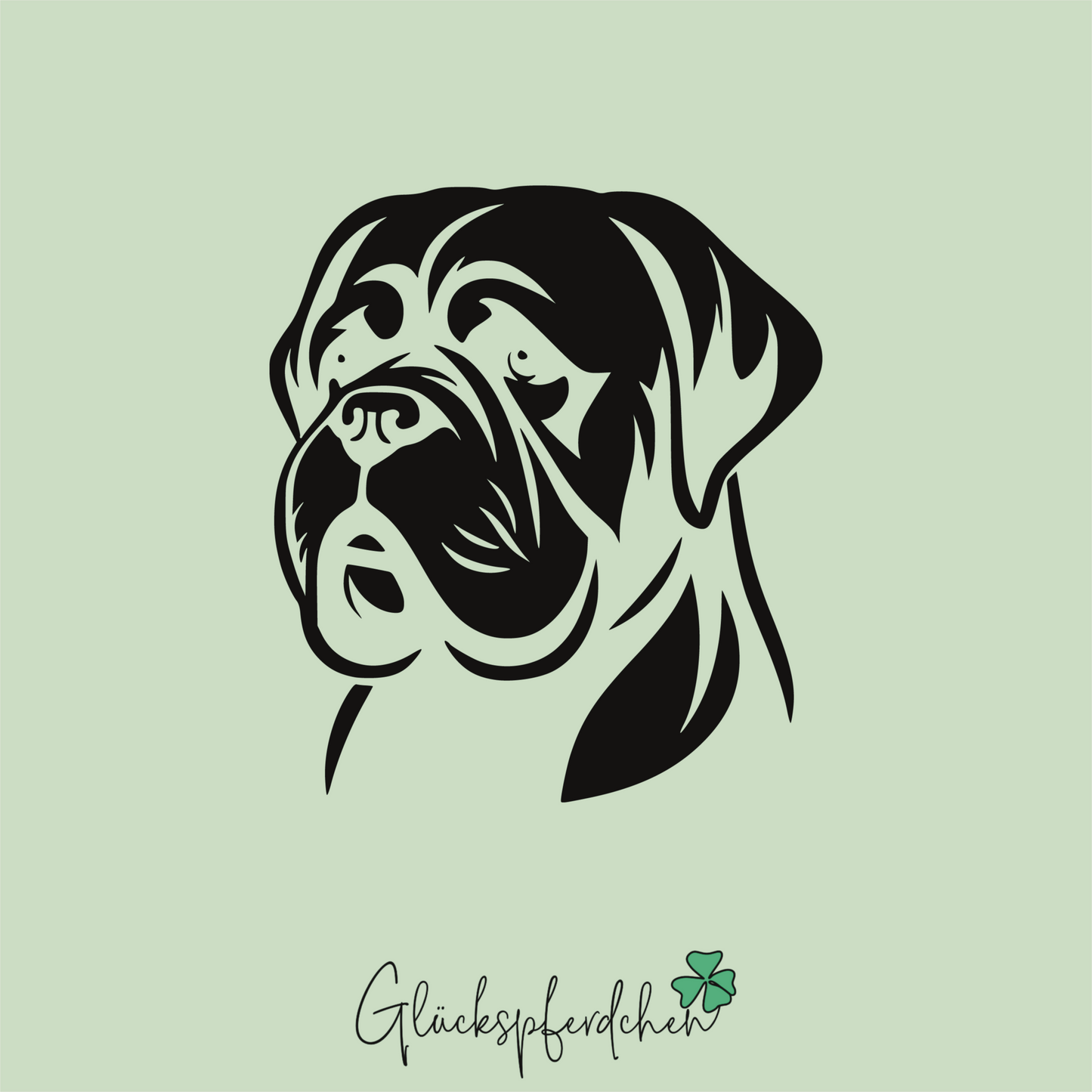 Aufkleber Bordeauxdogge