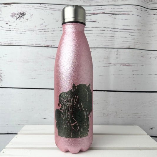 Glitzer Thermosflasche Pferdemädchen