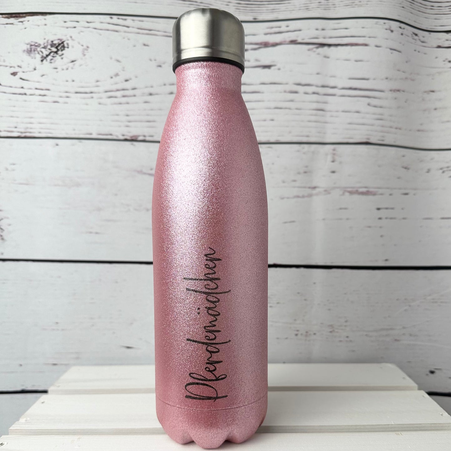 Glitzer Thermosflasche Pferdemädchen