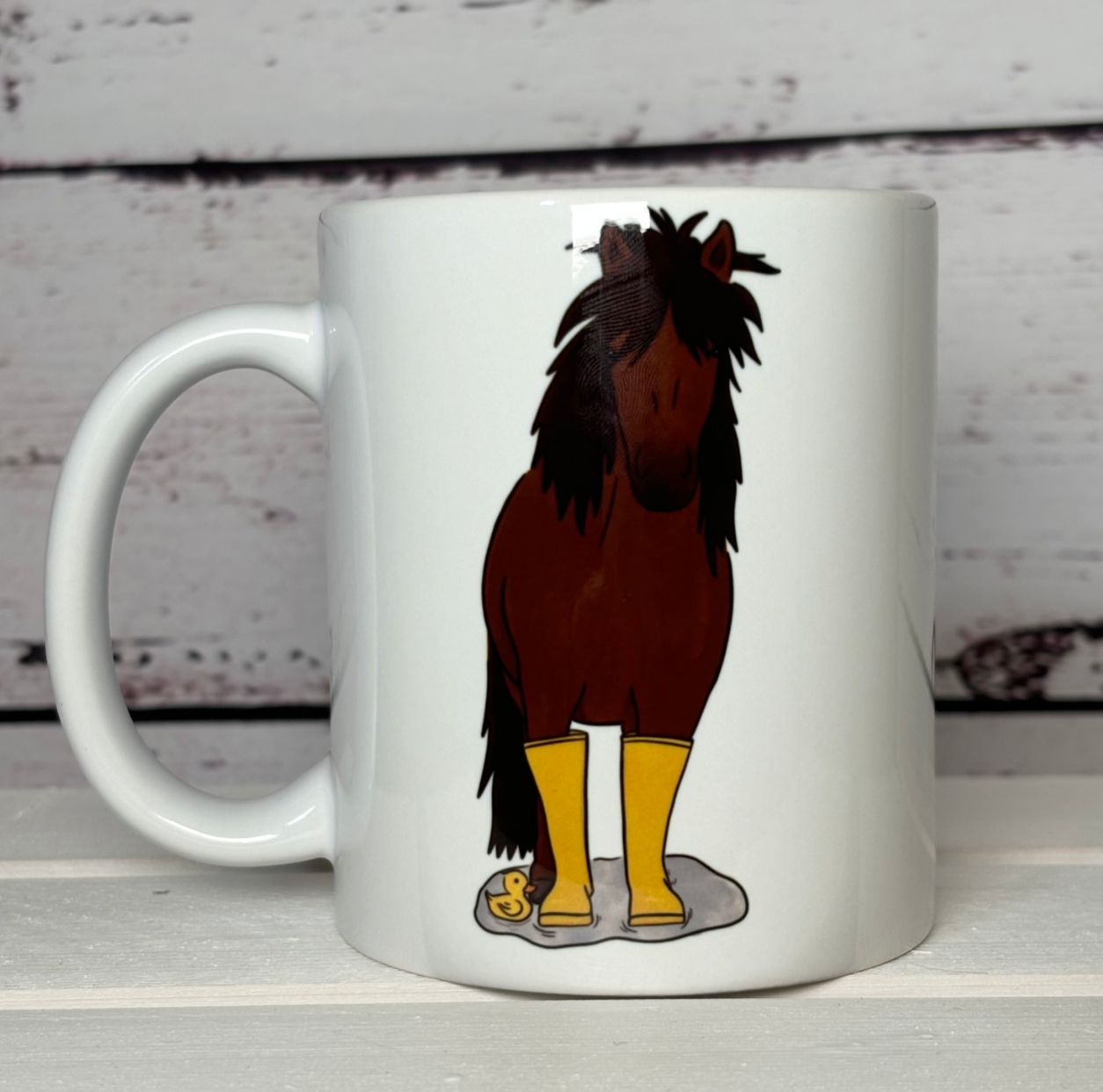 Tasse Pony mit Gummistiefeln B-Ware