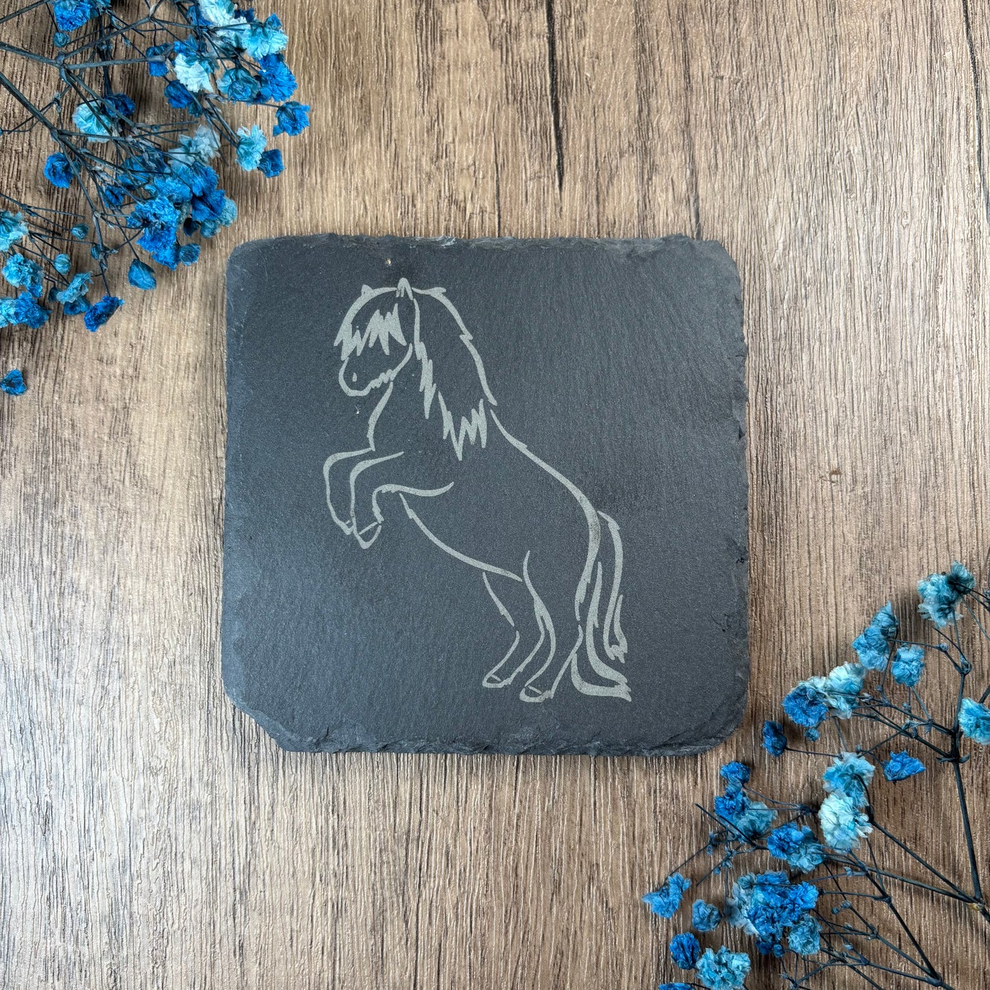 Schieferuntersetzer Shetlandpony