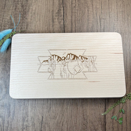 Holzbrettchen Western