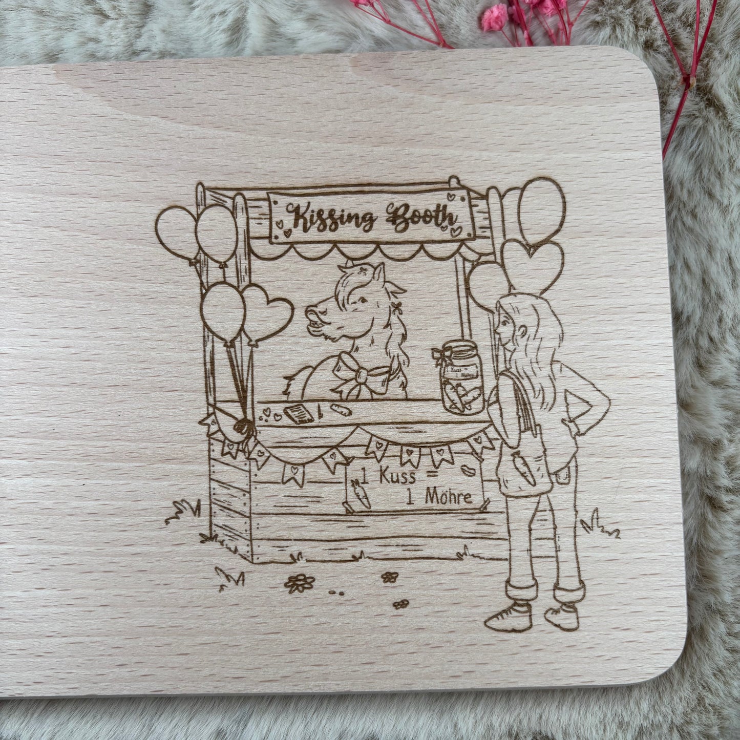 Holzbrettchen Kissing Booth