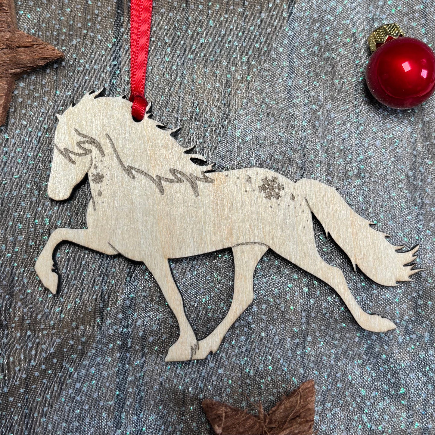 Weihnachtsbaumanhänger Holz