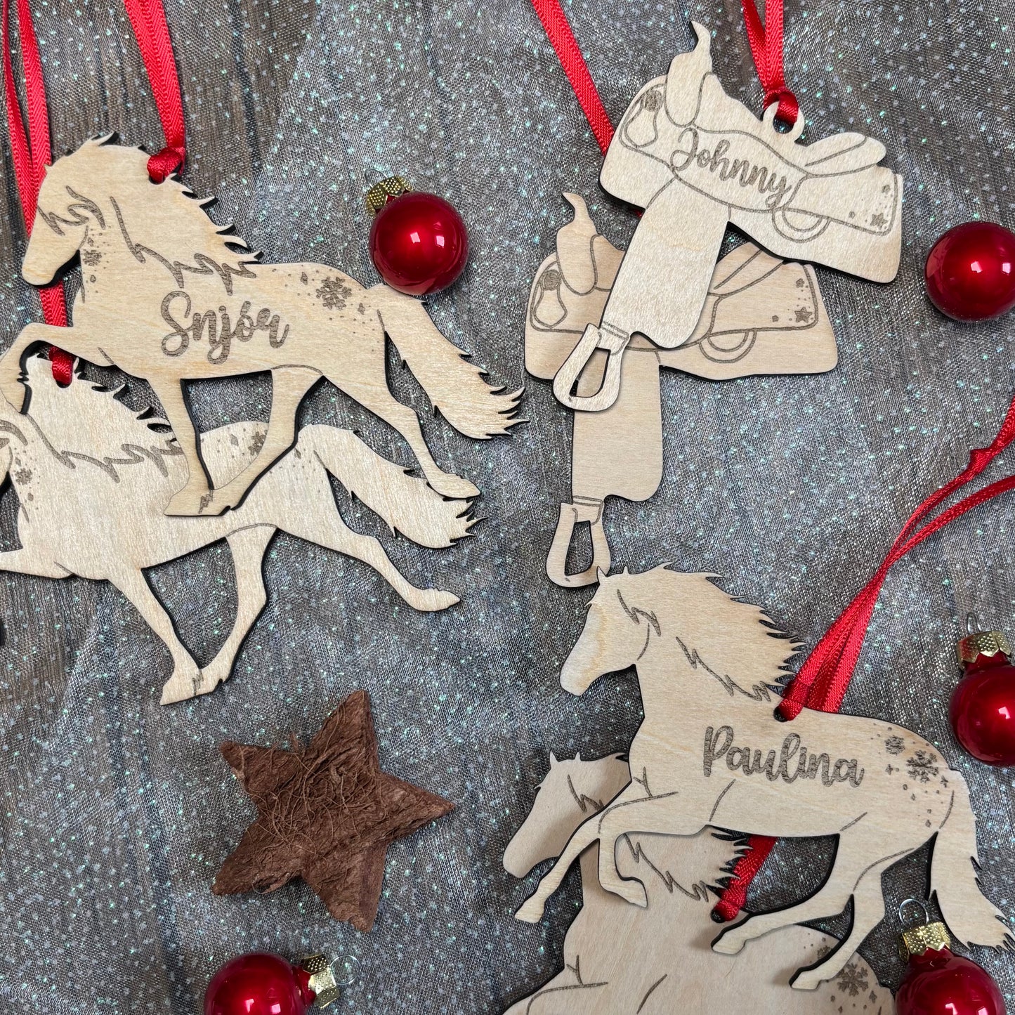Weihnachtsbaumanhänger Holz