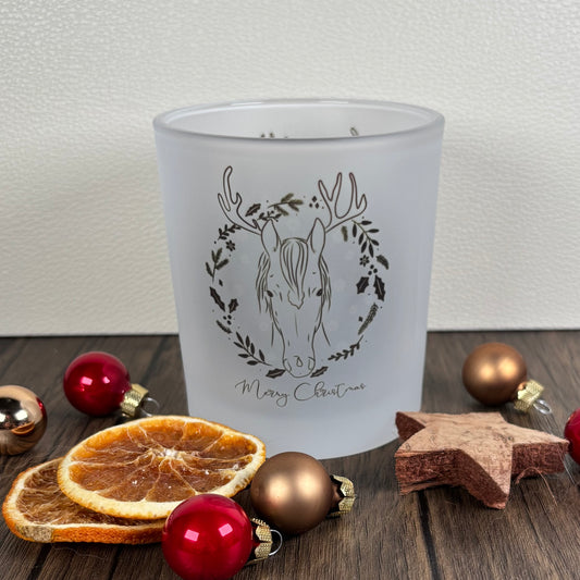 Teelichtglas "Merry Christmas"