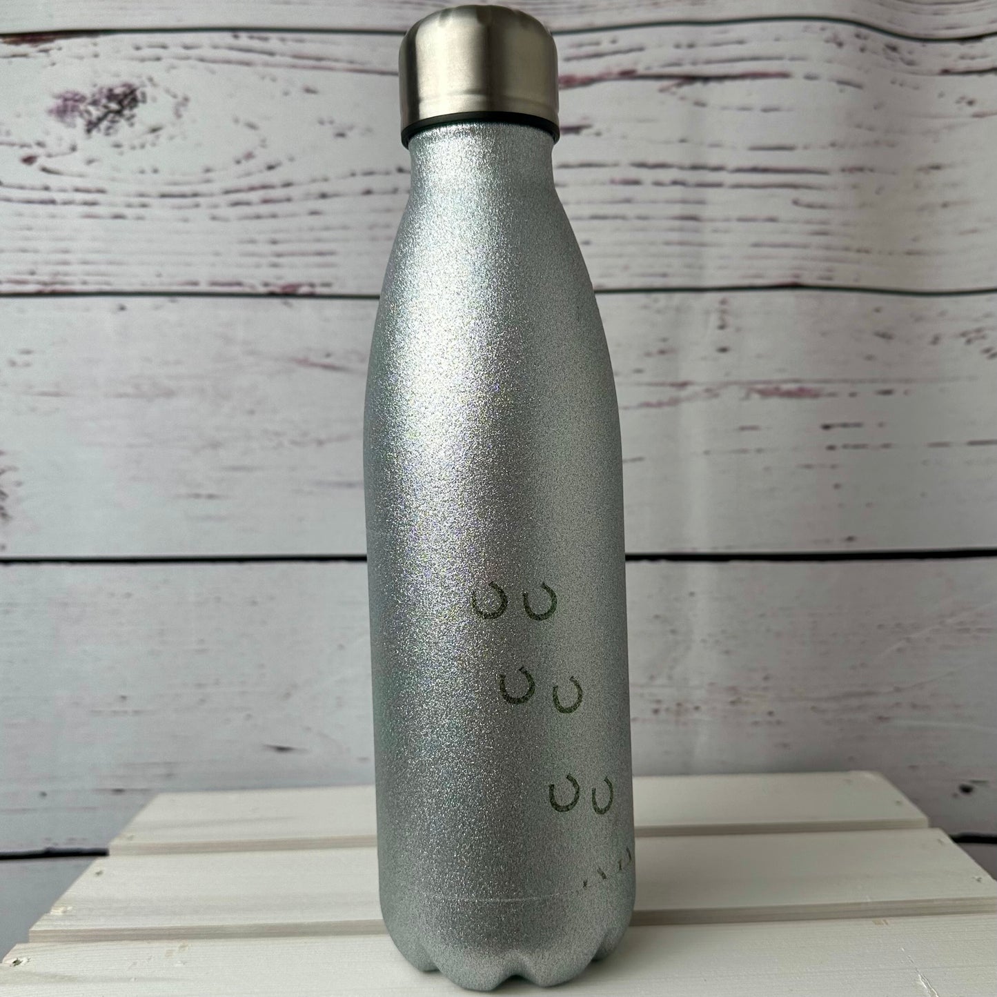 Glitzer Thermosflasche Westernpferd